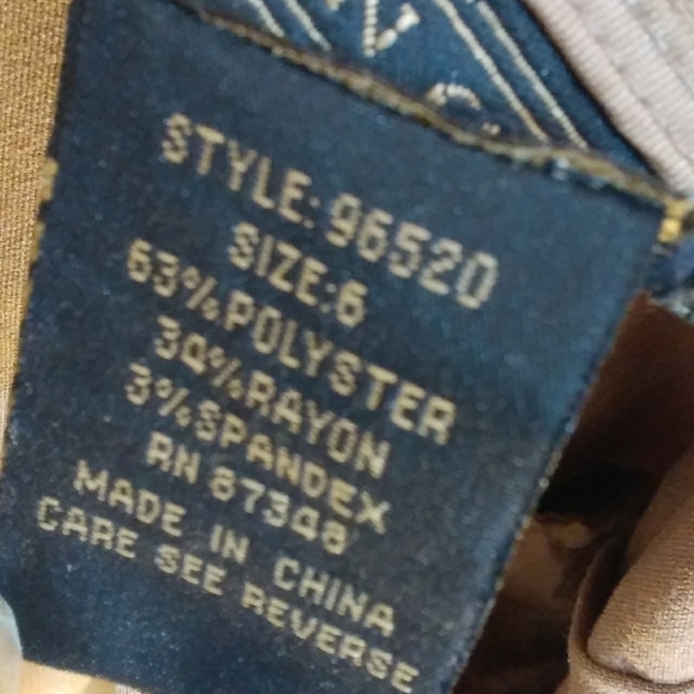 Herman Geist Brown Wide Leg Career Business Pants Trousers Size Size 6 Side Zip - Picture 11 of 12